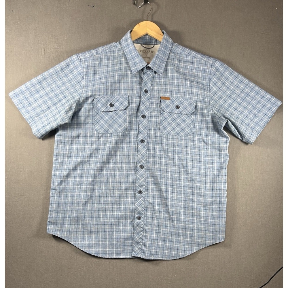 Orvis Short Sleeve Tech Shirt Men's Hiking Fishing Button Up XL